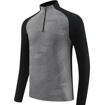1/4 Zip Printed Spandex Reversible Breathable Sweatshirt Athletic Running Wear Men Long Sleeve Shirts Wholesale Bulk Quick Dry