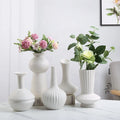 LIVEFUN Modern Nordic Home Ceramic Vase Dried Flower Arrangement Minimalist Creative Large Tabletop Decoration White Living Room