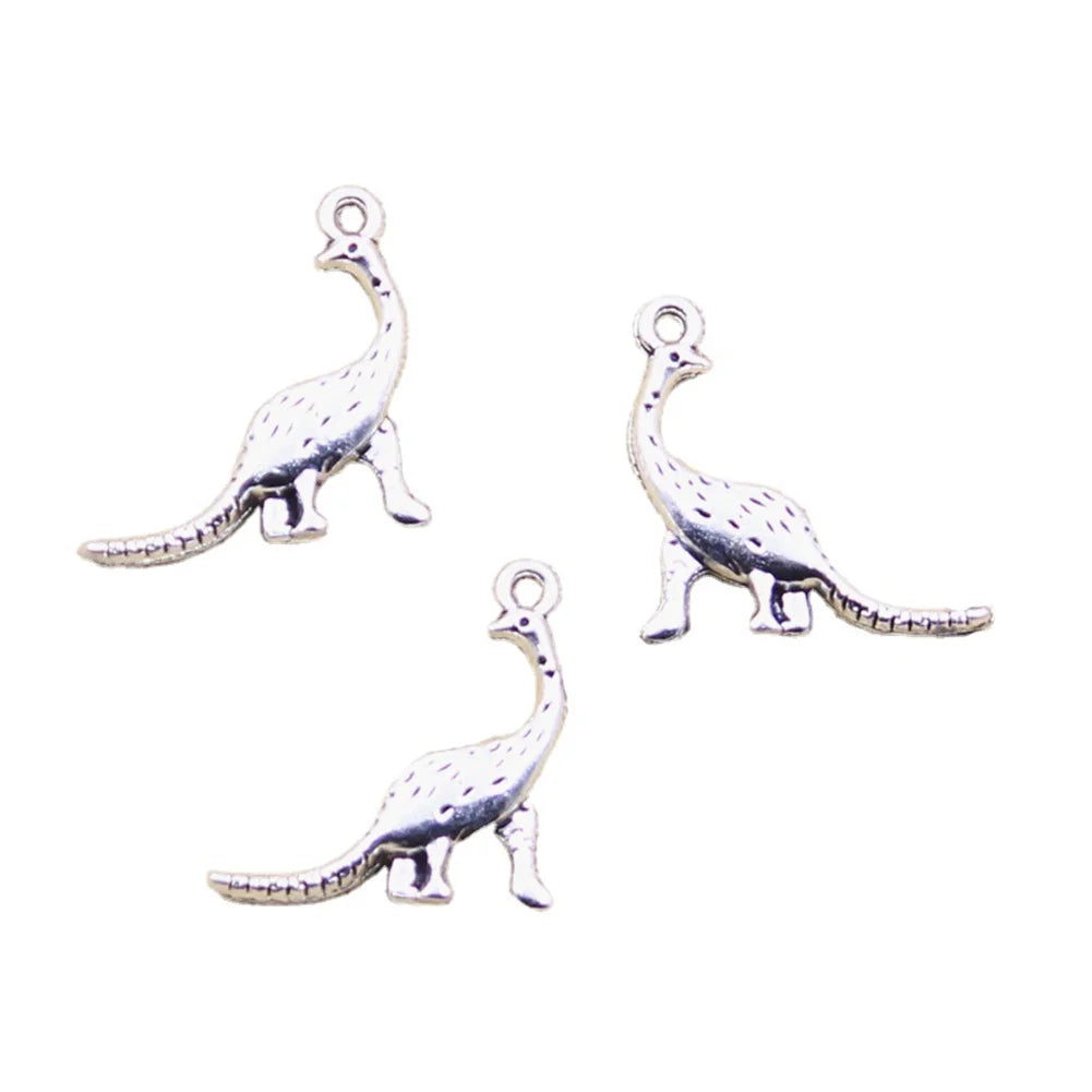 Charms Accessories Antique Silver Color Alloy Dinosaur Plesiosaur Charms Pendant for Jewelry Making 21x25MM