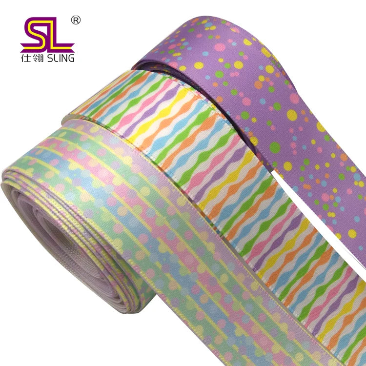 22mm Thermal Transfer Printed Satin Ribbon for Cake Wrapping