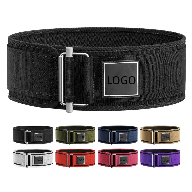 2025 New Arrival Custom Logo Self-Locking Power Lifting Adjustable and Flexible Nylon Weightlifting Belt
