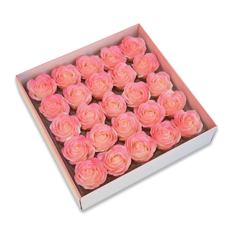 25pcs/box 5 Layer Soap Rose DIY Gift Box Bouquet Valentine's Day Mother's Day Thanksgiving Christmas Decoration Artificial