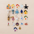 2026 New DIY Custom Stainless Steel Cartoon World Rabbit Mushroom House Hand Painted Enamel Build Your Charms for Jewelry Making
