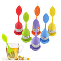 2023 Top Seller Eco-Friendly Wholesale Portable Silicone Mesh Tea Infuser with Custom Logo Loose Leaf Cup Strainer Drip Tray