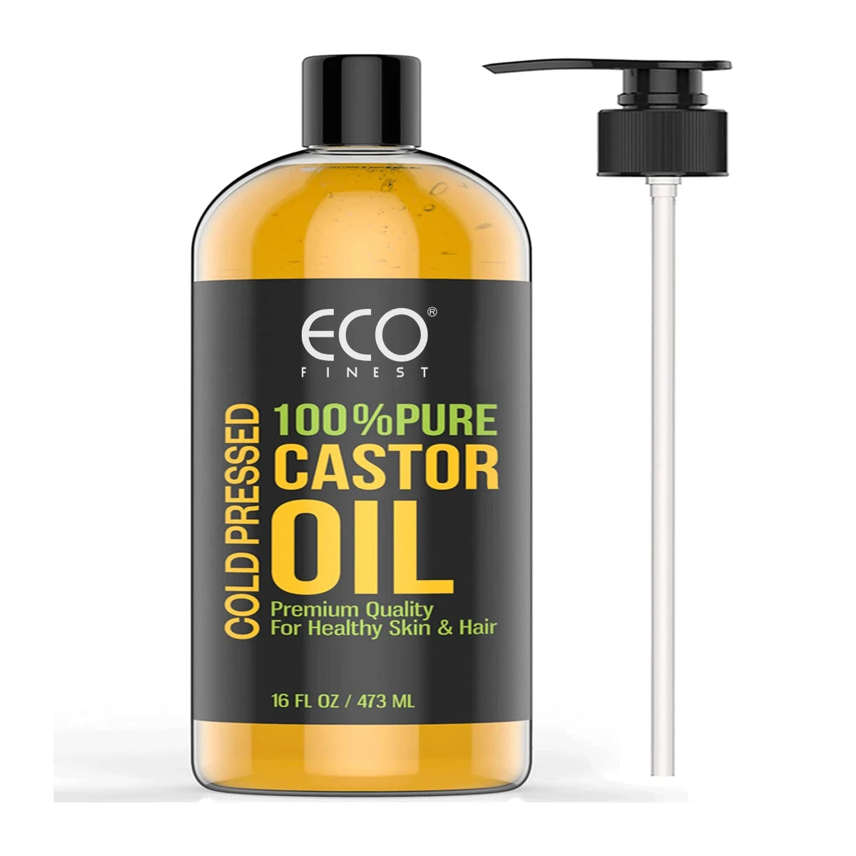 100% Pure Cold Pressed Castor Oil for Hair Growth Face Skin Moisturizer Scalp Thicker Eyebrows and Eyelashes -462166