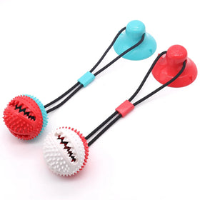Interactive Dog Toys Tug of War Puppy Teething Toys for Boredom Busy Self Play Dog Food Dispensing Ball Toy for Small Medium Dog
