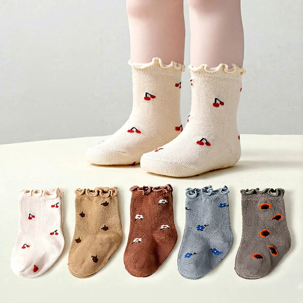 Non-slip Baby Socks for Infant Toddler Newborn Indoor Walking Cute Cartoon Pattern Soft Combed Cotton Grip Floor Socks Wholesale MegaBDM