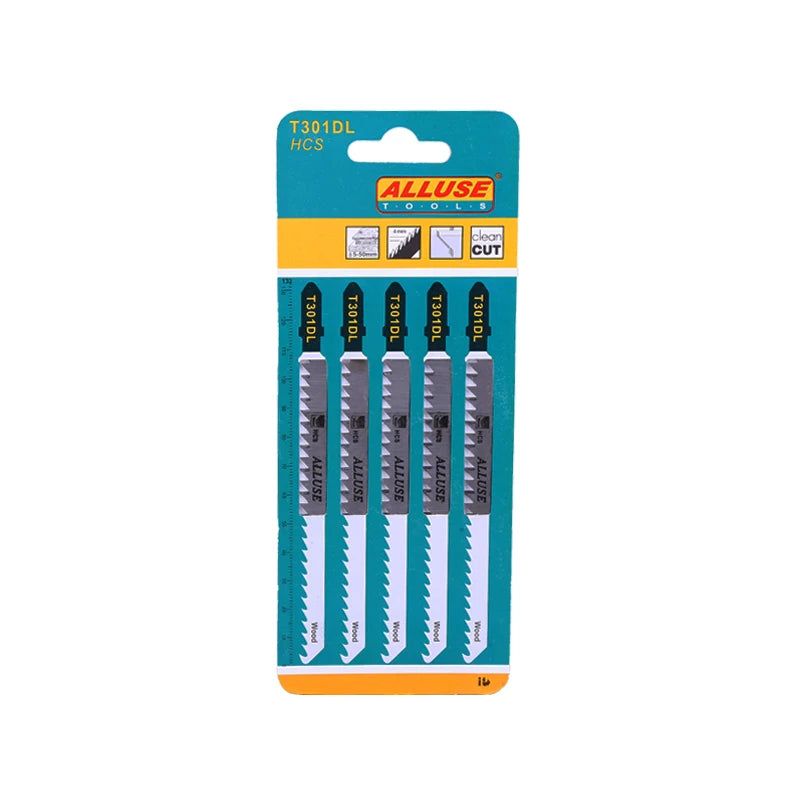5-Piece T301DL HSS 6TPI HCS Jig Saw Blade 110MM T-shaped Surface Grinding Multipurpose Cutting DIY OEM