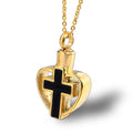 Love Design Stainless Steel Cremation Necklace Fine Pendants Charms Sweater Chain Prayer Keepsake Locket Heart Cross Pendant