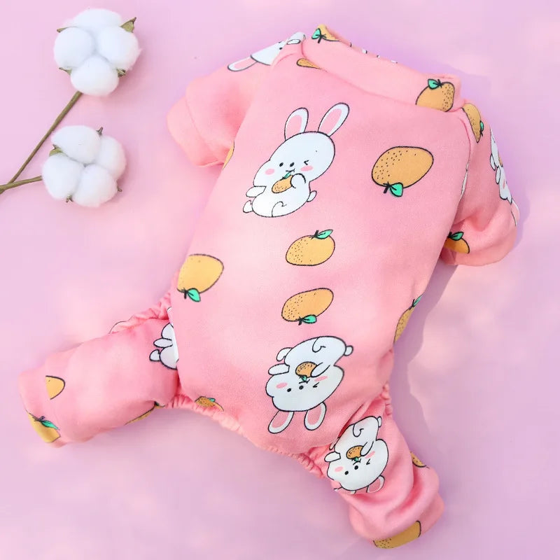 Four-Legged Pet Pajamas Thermal Clothing Air Conditioner Suit Pet Apparel and Supplies Teddy Bichon Frise French Bulldogs