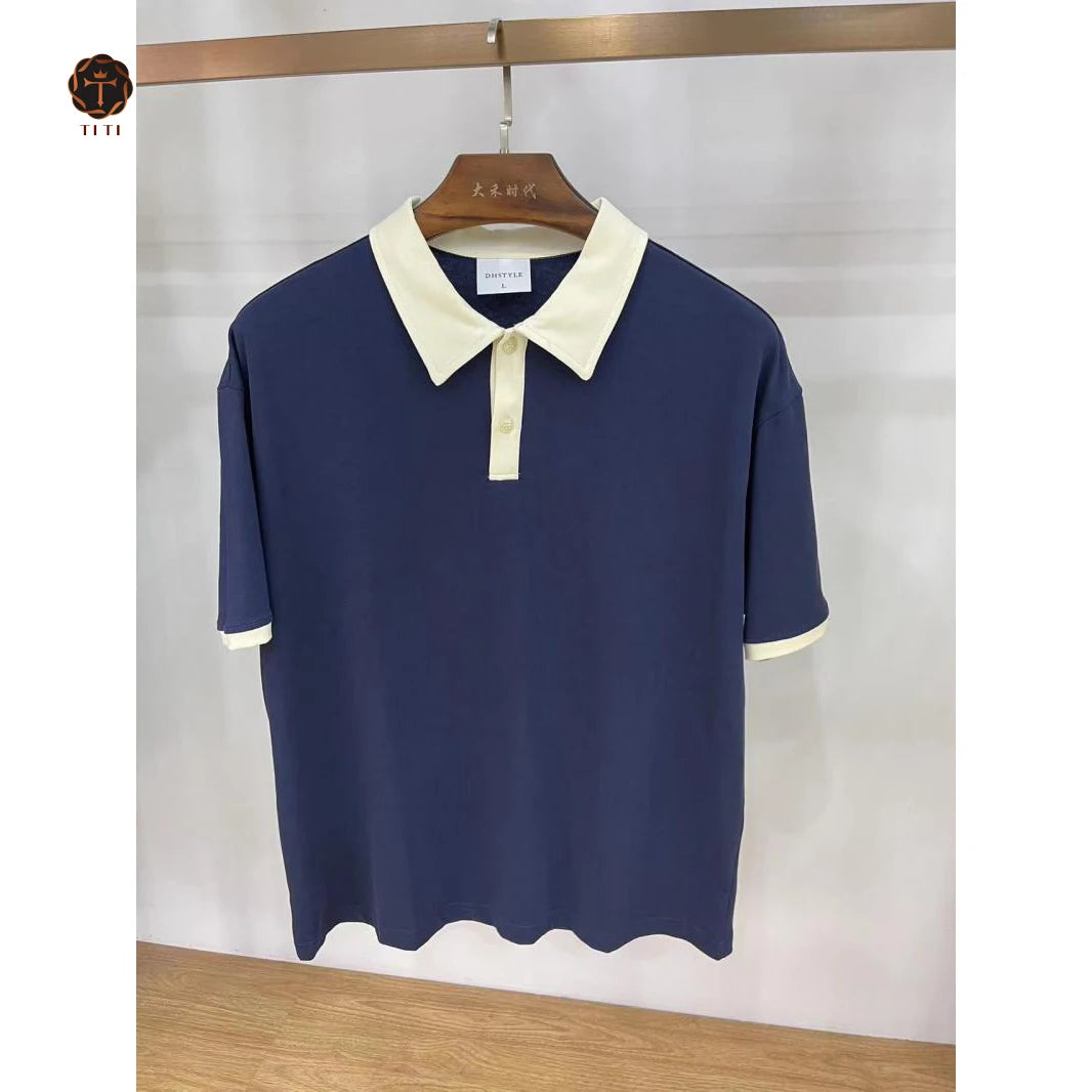 2024 New Fashion Custom Made Men's Polo T-Shirts 100% Cotton Anti-Wrinkle & Anti-Shrink Short Sleeve Style