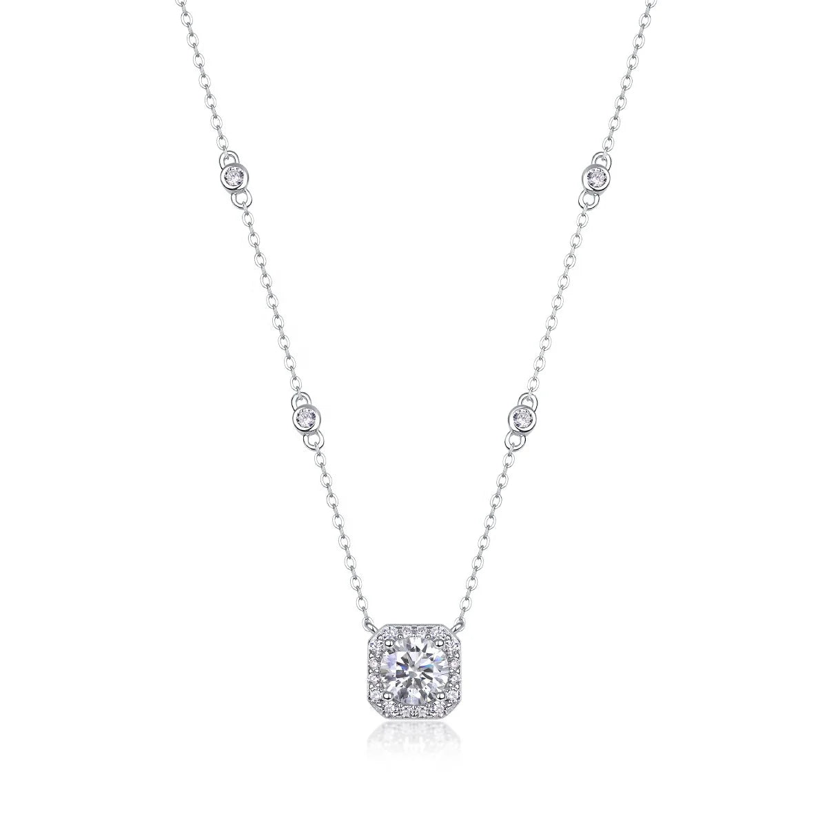 Hip Hop Iced Out Solitaire Moissanite Diamond Pendant Pure 925 Silver Pt950 Plated Gra Certified Moissante Necklaces