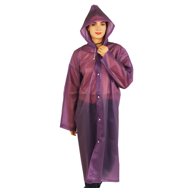100g Color in Stock Camping Partner Waterproof Colorful Rain Poncho EVA Raincoat