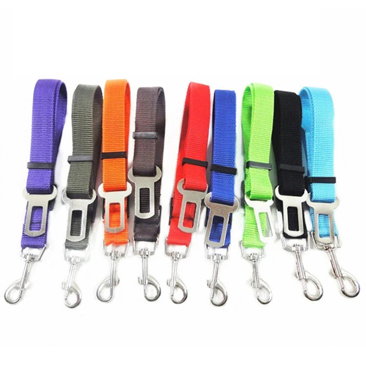 GMTPET Fashionable Luxury Solid Nylon Dog Seat Belt-Adjustable Eco-Friendly Car Lash Belt for Pet Travel OEM Wholesale