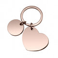 Custom Logo Stainless Steel Heart Laser Engraved Custom Calendar QR Code Keychain Personalized DIY Calendar Metal Blank Keychain