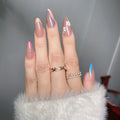 Customized Press on Nails Hand French False Artificial Nails Almond Fake Nails