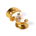 Wholesale Geometric Stud Earrings for Women Minimalist 18k Gold Plated Stainless Steel Stud Earrings