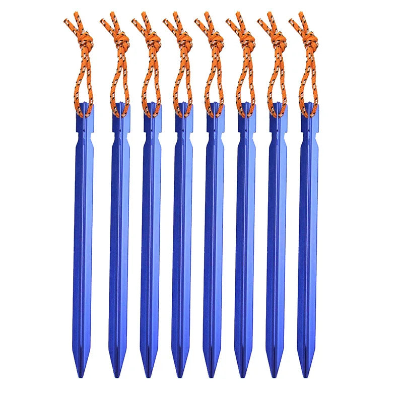 IRONDONKEY 18CM Tent Pegs Set Outdoor Camping Sunshade Aluminum Alloy Grounding Screw Tent Pile Cover Ultra Light Grounding Nail