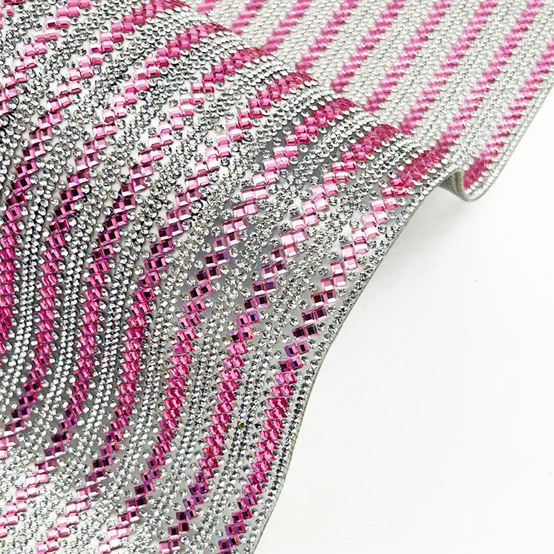 3*3 Flatback Easy-to-Apply Adhesive Rhinestone Sheet Hotfix Bridal Applique Trimming Banding for Garments Bags Dresses Shoes