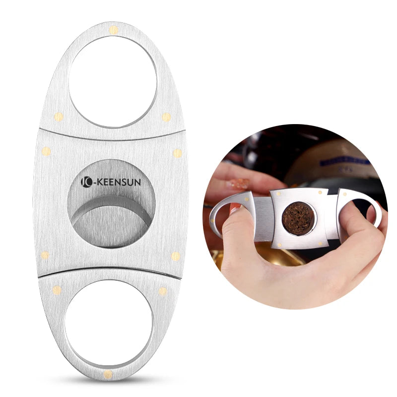 Hot Sale Custom logo Luxury Cigar Cutter Stainless Steel for Cigar Accessories