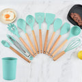 Non-Stick Silicone Kitchenware Cooking Utensils Set Heat Resistant Kitchen Cooking Spatula Spoon