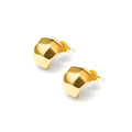 New Arrivals 18k Real Gold Plated Stainless Steel Geometric Irregular C Shaped Statement Earrings YF2379