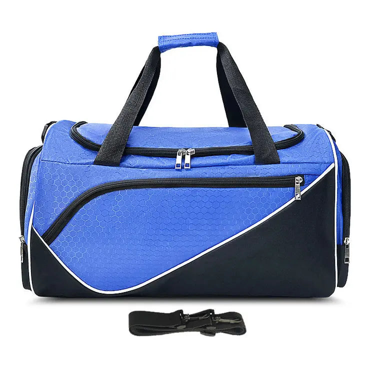 Custom Blue Color Gym Duffel Luggage Waterproof  Basketball Football Outdoor Travel  Sport Tote Shoulder Bag for Men Women Other