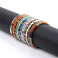 Classic 2x4 Green Aventurine Stone Beaded Bracelet for Unisex Dainty Style Handmade Woven Braid Lapis Stone Bracelet Gift
