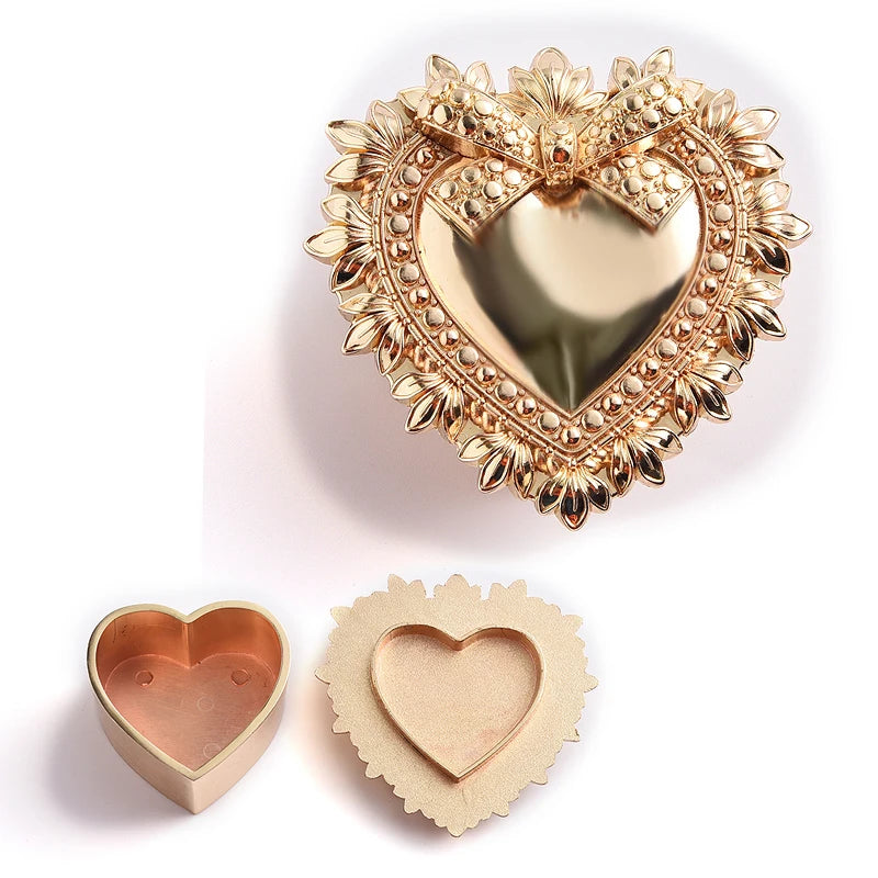 Typical Manufacture Women Retro Heart Shape Portable Jewel Case Packing Gift Box