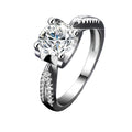 Moissanite Jewelry Classics 925 Sterling Silver Moissanite Diamond Rings for Women Luxury Wedding Ring 1ct