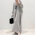 Wholesale 2026 Summer New Style Cotton comfort Striped Casual A-line  Long-sleeved Loose Single-breasted Straight  Fashion Dress