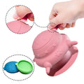 Free Sample Pet Feeder Food Grade 4 Pacifier Silicone Puppy Feeder with Suction Silicone Pacifier Feeder Milk Bowl Pet Bowl