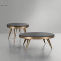 Luxury Modern Stainless Steel Bronze Coffee Table Curved Black Templer Glass Round Coffee Table for Living Room