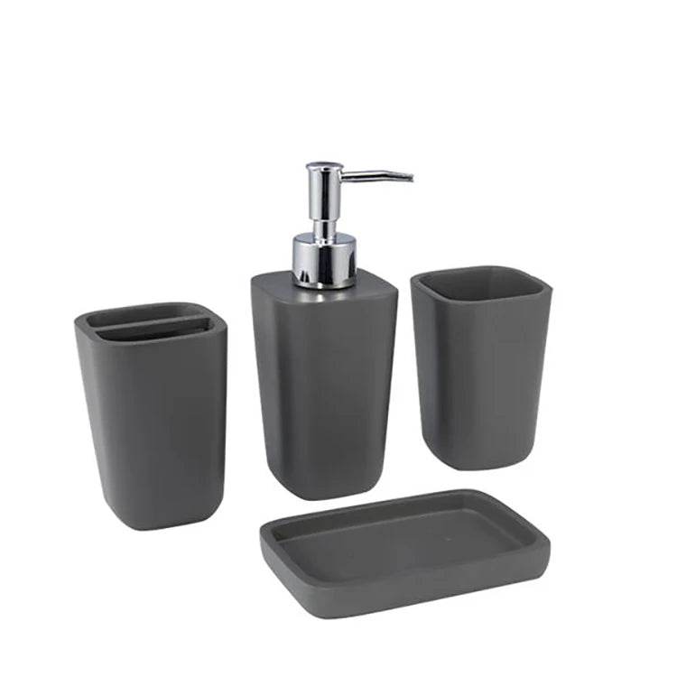 Modern New Style Eco-Friendly Ceramic 4-Piece Bathroom Set with Custom Logo Option