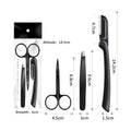 Low MOQ 3 Piece Black  Eyebrow Tweezers Private Label for Eyebrow Hair Grooming