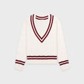 Custom Design logo Winter Knit Pullover Top Cotton Fashion Casual Cable Long Sleeve Knitted v Neck  Women Sweater