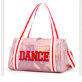 Colorful Custom Waterproof Dancing Shoes School Girls Luggage Gift Zipper Adjustable Strap Mini Duffle Bag Leather