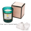 DIY classic glass Gem crystal healing soy wax scented candle luxury glass jar