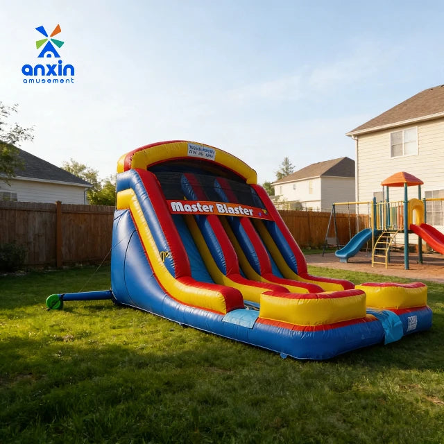 Inflatable Water Slide with Pool at the Bottom for Sale