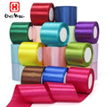 Factory Wholesale 74MM Wide Single Face Polyester Satin Ribbon Roll 25 Yards Per Roll for Wrapping