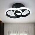 Modern LED Ceiling Lamp for Bedroom Villa Hallway Hotel Lounge White Black 20W Soft Rubber Aluminum Elegant Lighting