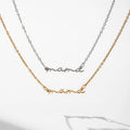 YF2841 Fashion Hypoallergenic Tarnish Free Jewelry Waterproof 18K Gold Plated Stainless Steel MaMa Letter Clavicle Necklace