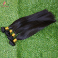 Straight Human Hair Extensions 100% Raw Remy Natural 10A Grade 100g Machine Double Weft Hair Weaving MegaBDM