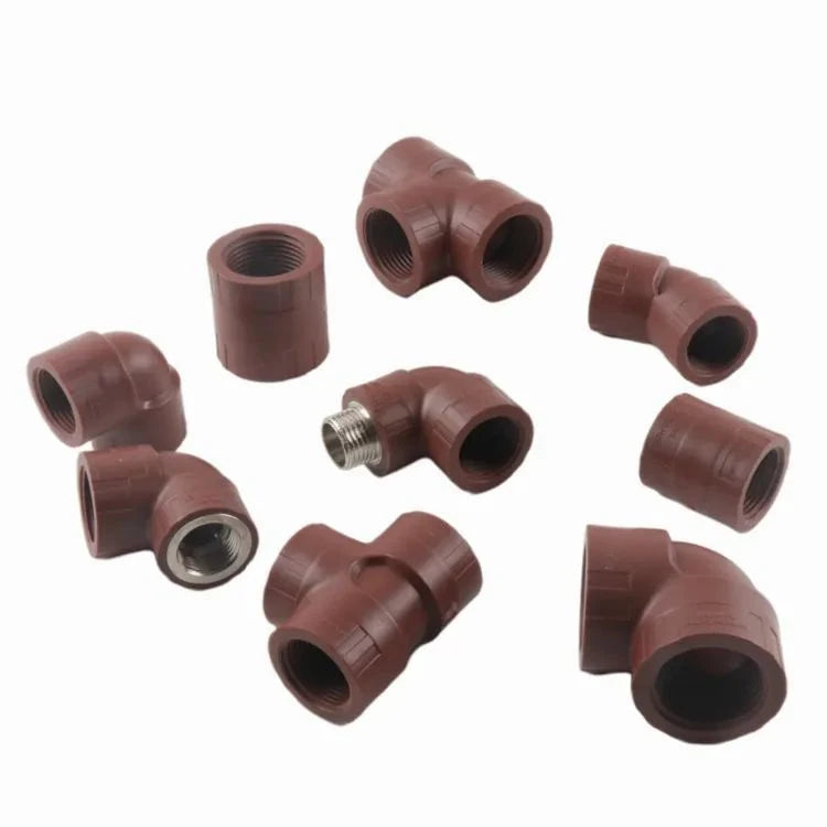 Wholesale Brown Color PPH 90 Degree Elbow PPH Pipe Fittings PN20 PPH Fittings