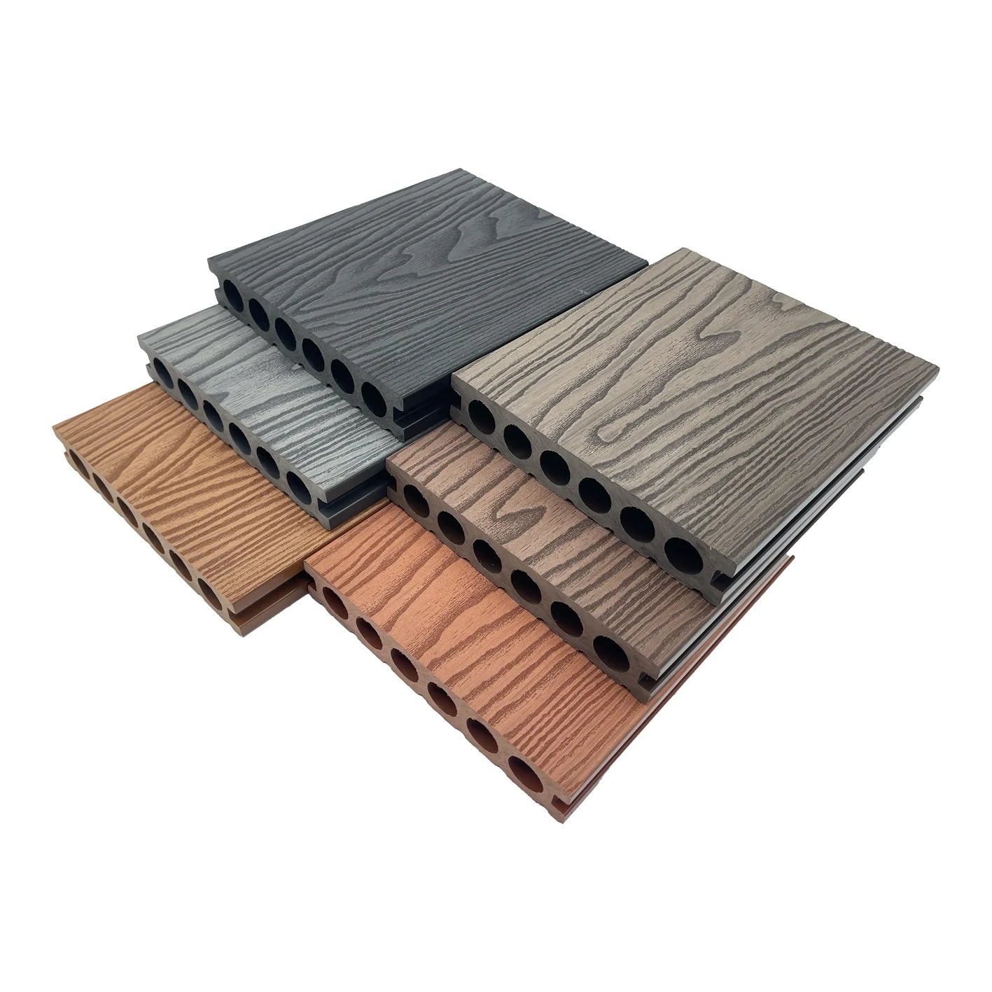 Outdoor Modern Smooth WPC Composite Decking Flooring Waterproof Abrasion Resistant Eco-Friendly Interlocking for Swimming Pool
