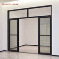 Low-price 3-track 6-panel Aluminum Sliding Door with Waterproof Glass Door and Diamond Mesh