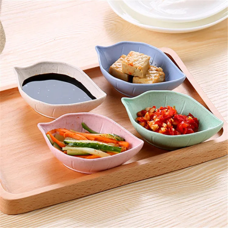 2024 Wheat Straw Plate Seasoning Sauce Dish Snack Plates Sushi Dishes Flavor Tray Kitchen Tableware