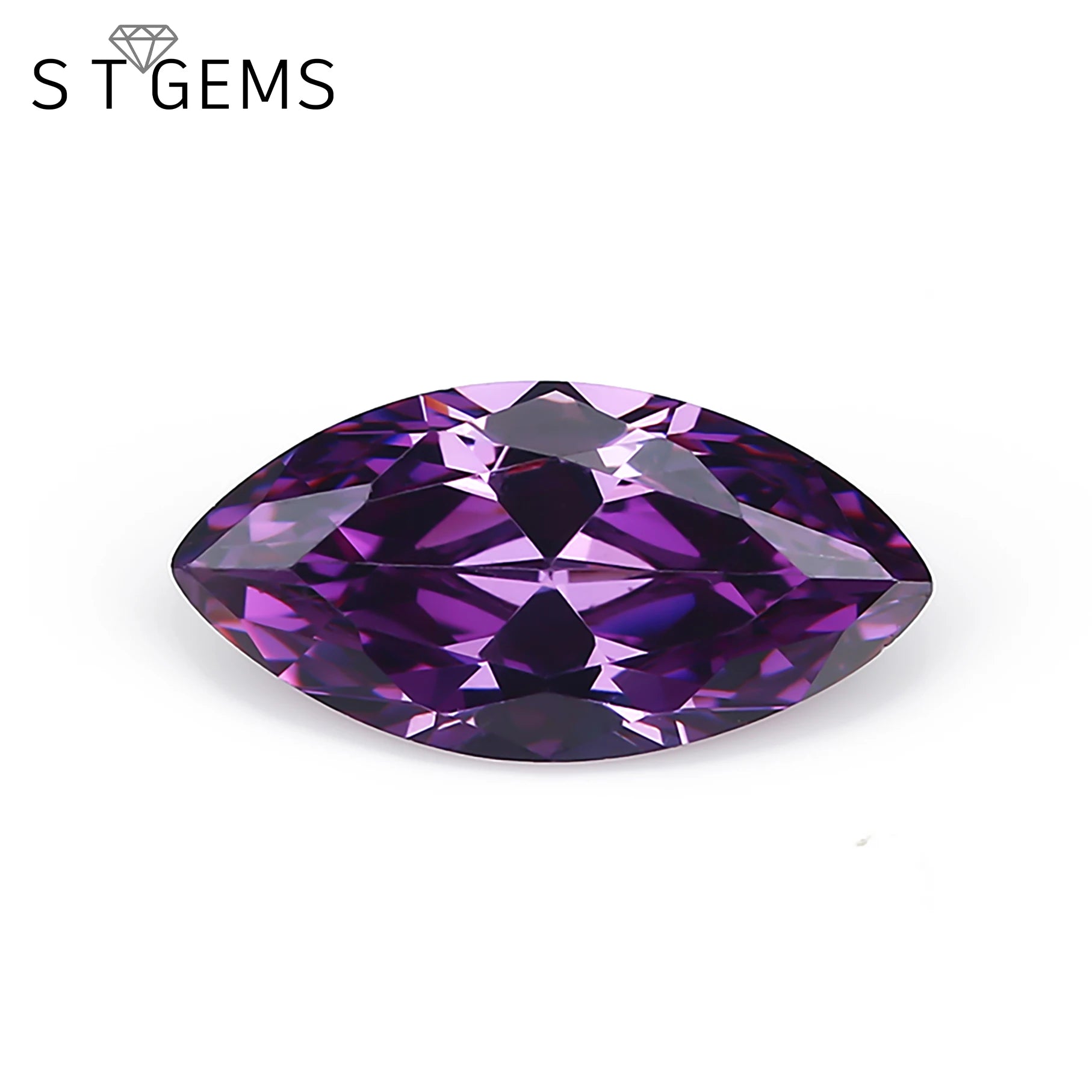 Wholesale  100 Pcs Violet Purple Marquise Cut CZ Stone Loose Cubic Zirconia Price Ready to Ship