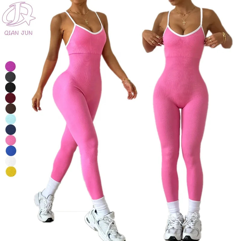 High Quality Women's Yoga Jumpsuit Slim Fit Jumpsuit for Outdoor Quick Dry Yoga Bodysuit