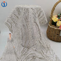 Latest New Polyester Sparkle Coral Pattern Mesh Tulle Glitter Silvery 3D Sequin Spangle Fabric for Dancewear